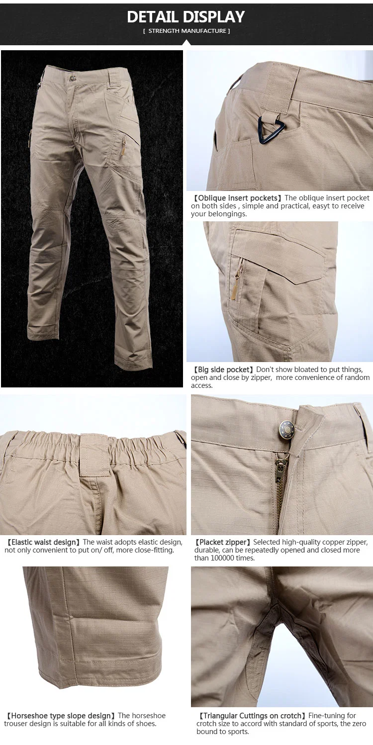 Multi Pocket Mens Causal Bulk Cargo Pants