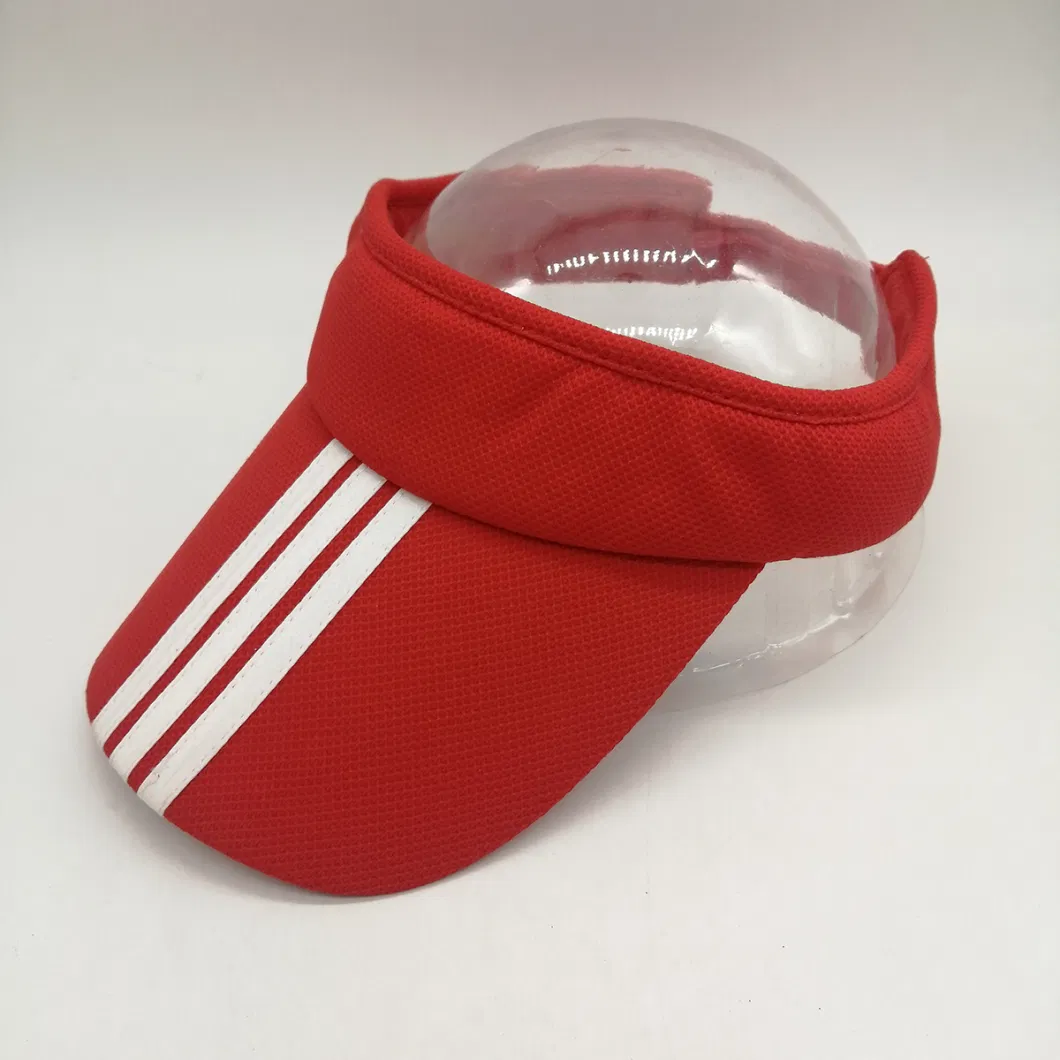 Long Visor Custom Fashion Nike Printing Red Sun Visor Cap Polyester Outdoor Running Visor Hat Factory Price