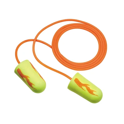 Bouchon d'oreille jaune de silicone de lanière de cache-oreilles de sport d'impact de protection auditive
