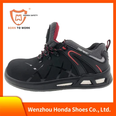 Chaussures de sécurité industrielles antistatiques légères en tricot mouche pour hommes, embout en acier, chaussures de sécurité de Sport