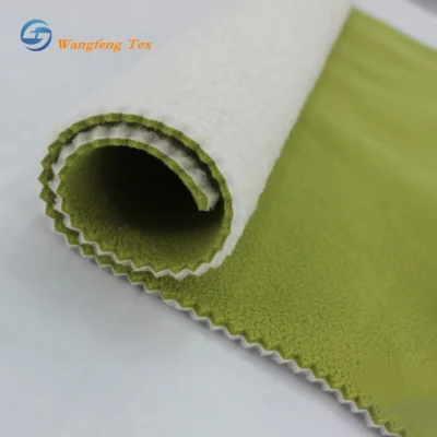 Tissu interlock 96% polyester 4%Spandex tissu micro polaire collé