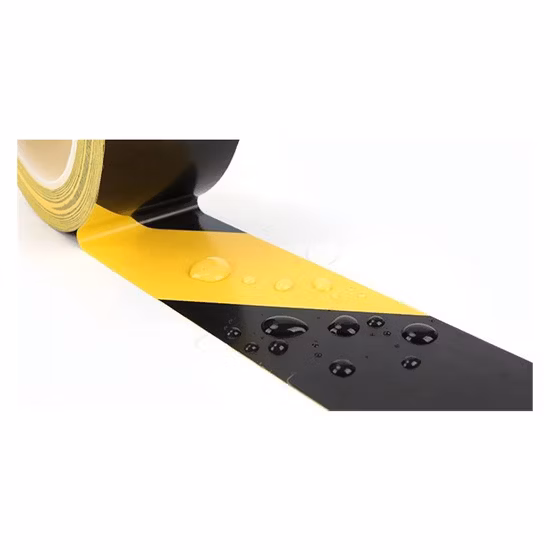 Ruban de marquage au sol pour entrepôt en PVC, ruban d'avertissement de danger de sécurité, ruban noir jaune, ruban d'avertissement en PVC